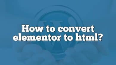 How to convert elementor to html?