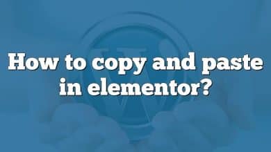 How to copy and paste in elementor?