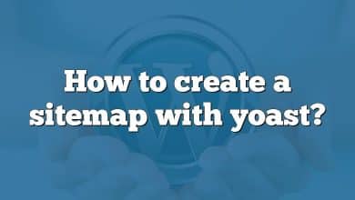 How to create a sitemap with yoast?