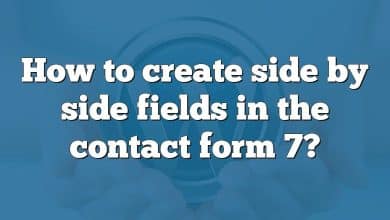 How to create side by side fields in the contact form 7?