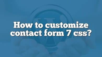 How to customize contact form 7 css?