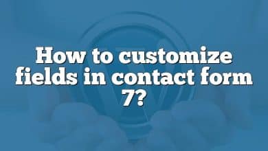 How to customize fields in contact form 7?