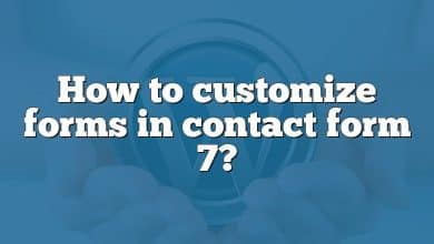 How to customize forms in contact form 7?