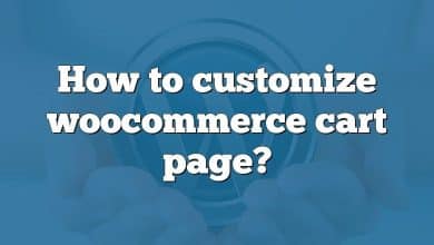 How to customize woocommerce cart page?