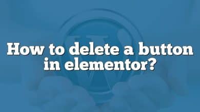 How to delete a button in elementor?