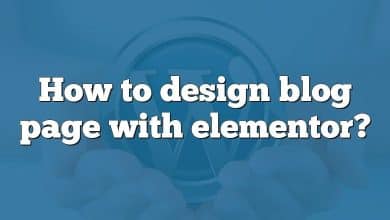 How to design blog page with elementor?