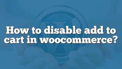 How to disable add to cart in woocommerce?