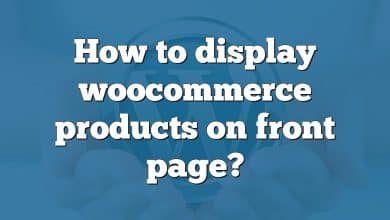 How to display woocommerce products on front page?