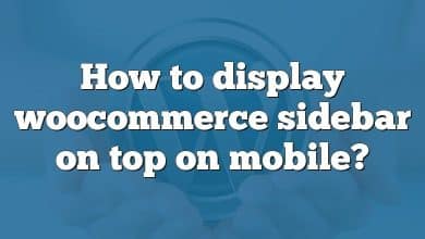 How to display woocommerce sidebar on top on mobile?