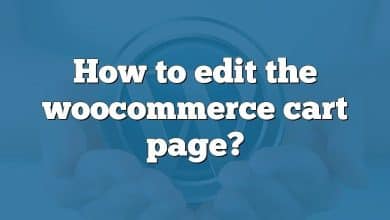 How to edit the woocommerce cart page?