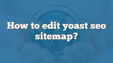 How to edit yoast seo sitemap?