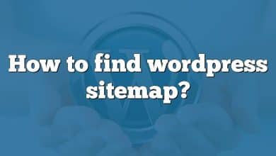 How to find wordpress sitemap?