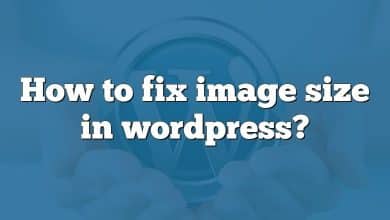 How to fix image size in wordpress?