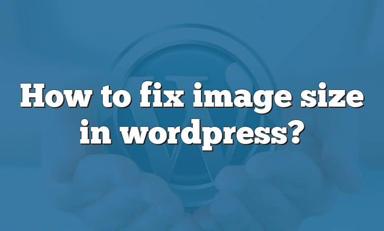 How to fix image size in wordpress?