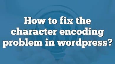 How to fix the character encoding problem in wordpress?