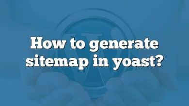 How to generate sitemap in yoast?