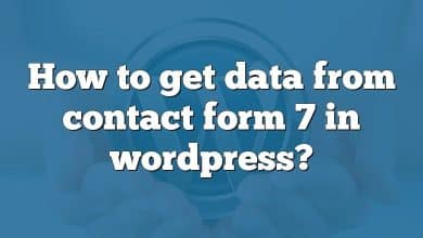 How to get data from contact form 7 in wordpress?