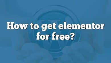 How to get elementor for free?