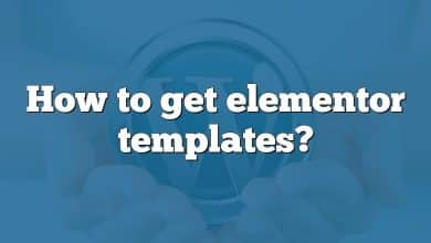 How to get elementor templates?