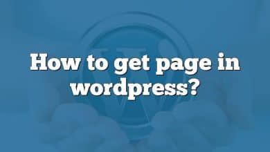 How to get page in wordpress?