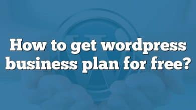 How to get wordpress business plan for free?