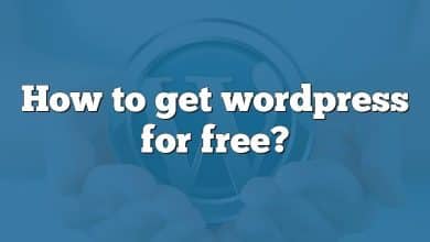 How to get wordpress for free?