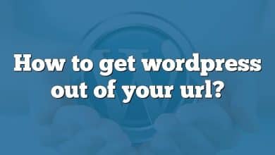 How to get wordpress out of your url?