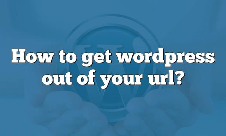 How to get wordpress out of your url?