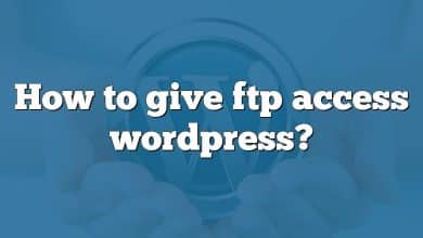 How to give ftp access wordpress?