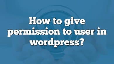 How to give permission to user in wordpress?