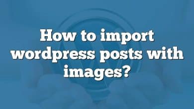 How to import wordpress posts with images?