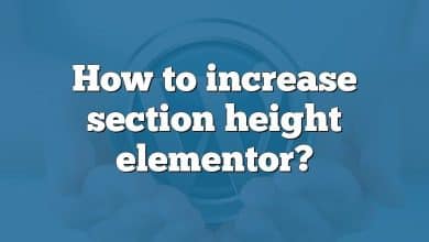 How to increase section height elementor?