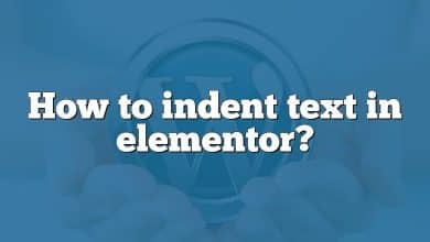 How to indent text in elementor?