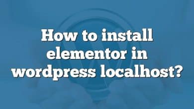 How to install elementor in wordpress localhost?