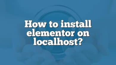 How to install elementor on localhost?