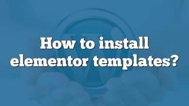 How to install elementor templates?