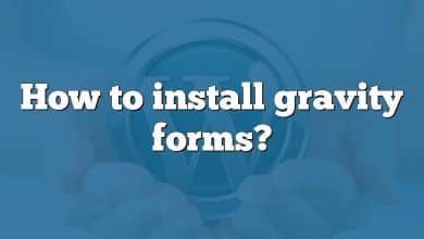 How to install gravity forms?