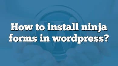 How to install ninja forms in wordpress?