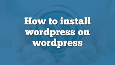 How to install wordpress on wordpress