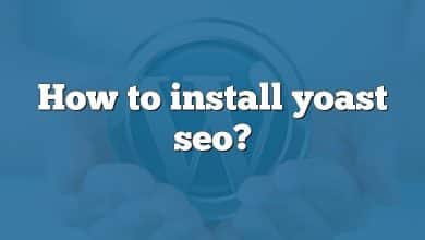 How to install yoast seo?