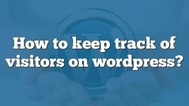 How to keep track of visitors on wordpress?