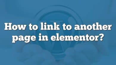 How to link to another page in elementor?