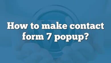 How to make contact form 7 popup?