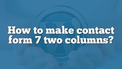 How to make contact form 7 two columns?