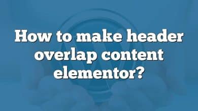 How to make header overlap content elementor?