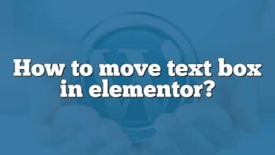 How to move text box in elementor?