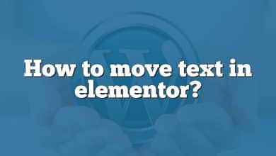 How to move text in elementor?