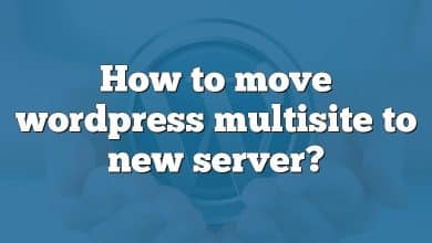 How to move wordpress multisite to new server?