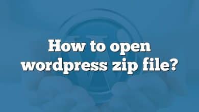 How to open wordpress zip file?