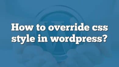 How to override css style in wordpress?